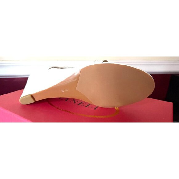 Vaneli Womens White Patent Leather Open Toe T Strap Wedge Sandals Sz 8.5 M New - Picture 8 of 10